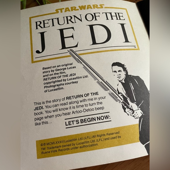 1983 Star Wars Return of the Jedi Book/Record Set - Picture 3 of 5